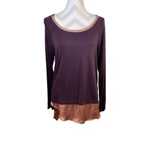 Boredeaux Women's Hi Low Sheer Hem Blouse Size Medium